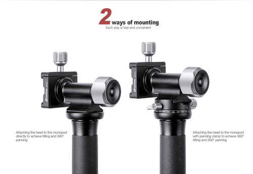 [Leofoto USA] Leofoto MPG-01 Monopod Head Side Mount | 360° Panning / Arca - Picture 4 of 12