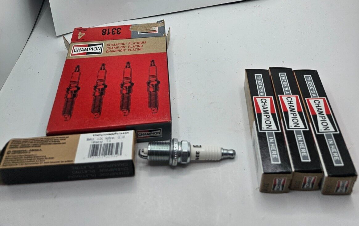 QTY 4 Champion Spark Plug Platinum 3318 for 2018 Dodge Journey