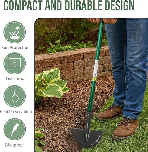 Heavy Duty Half Moon Edging Tool for Lawn, Garden Carbon Steel Edging Spade, Man - Picture 3 of 12