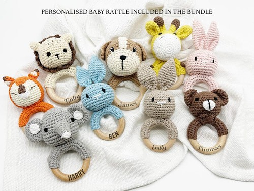 Personalised New Baby Gift Set, Embroidered Blanket Boy Girl Gift Newborn Box - Picture 7 of 9