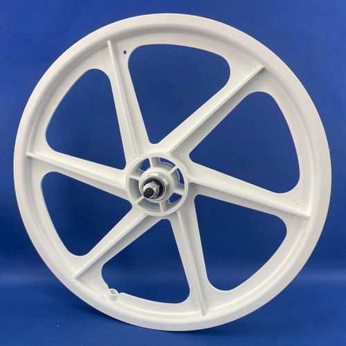 Skyway BMX 20" SIX SPOKE Tuff Wheels WHITE retro NEW wheelset sealed bearings - Picture 2 of 2