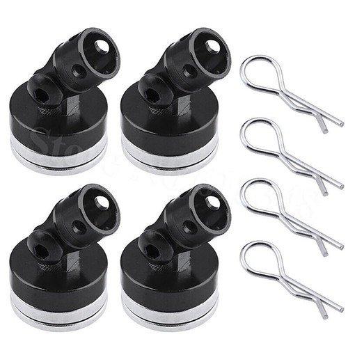 For 1/8 1/10 1/16 RC Car HSP Magnetic Invisible Body Post Mount w/ R clips 4Pcs - Picture 8 of 20