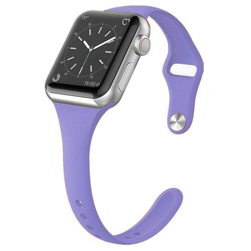 For Apple Watch Series 10/9/8/7/6/5/4 Slim Silicone Replacement Strap Watch Band - Picture 53 of 62