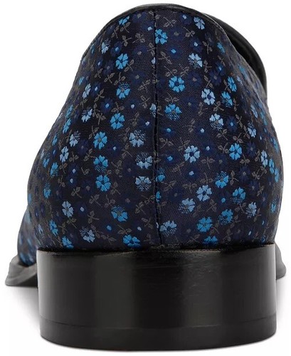 Zapatillas para fumar Tallia azul floral Balbi vestido graduación mocasín zapatos para hombre talla 8” - Imagen 4 de 10