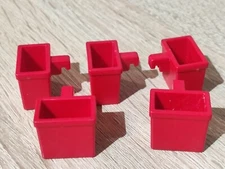 PLAYMOBIL X5 RED BINS CITY STREET PARK GARDEN SCHOOL LANTERNS