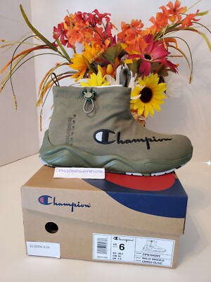 Champion ~ Rally Drizzle Sneaker Boots Rain Waterproof Cargo Olive Size 6Y *NEW*