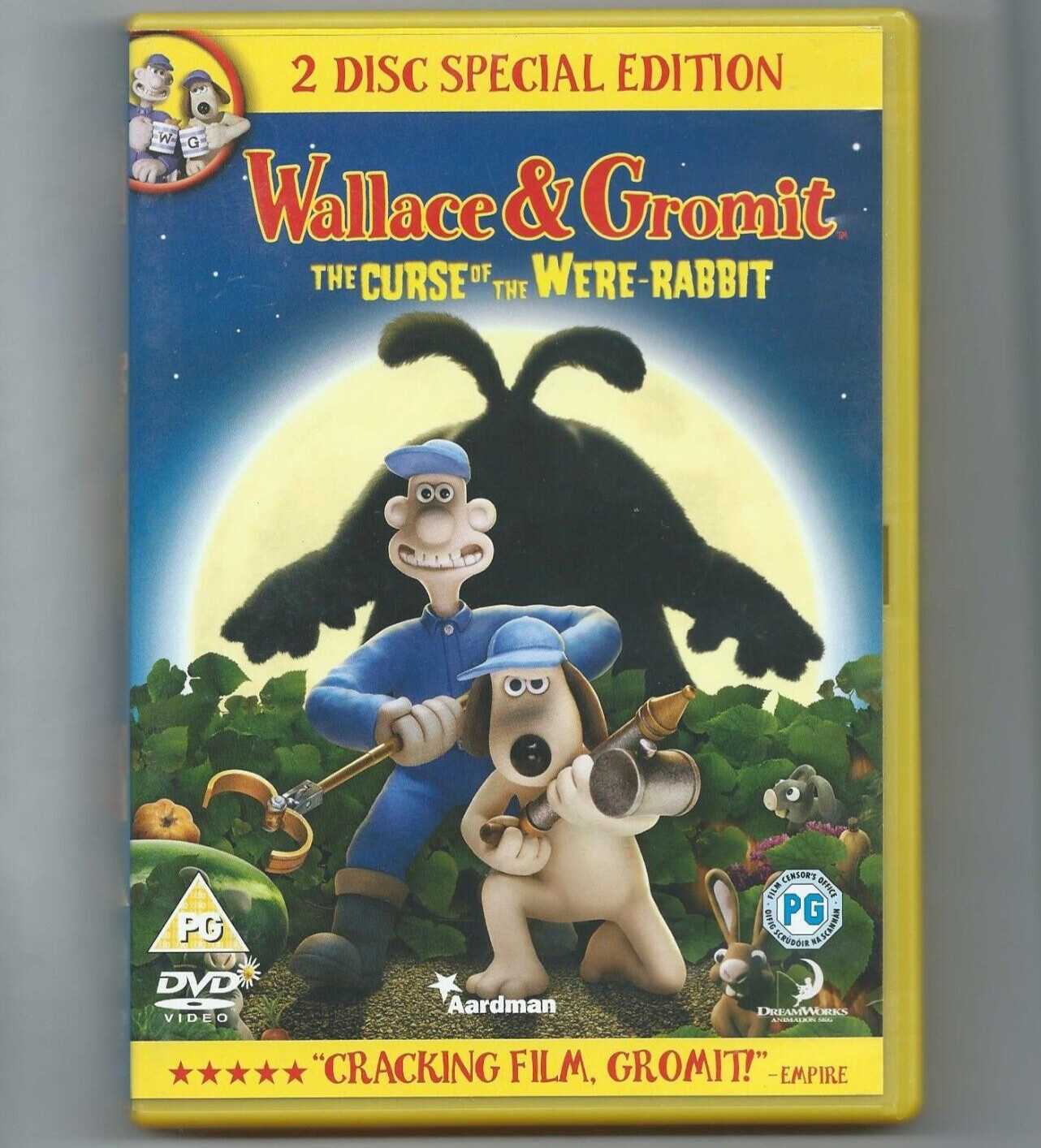 Wallace Gromit The Curse of the Were Rabbit DVD PG Animation 81 Minute Used