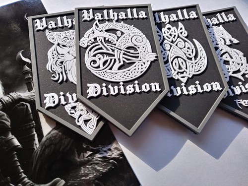 Valhalla Símbolos Vikingos PVC Gato Moral Táctica Auténtico - Imagen 11 de 12