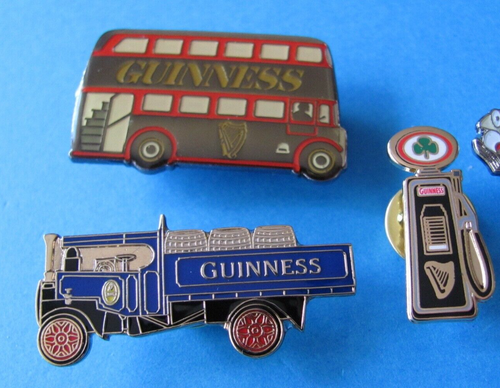 5, Guinness Transport Pin Badges Old Stock. Enamel. Mini, Truck, Van, Bus, Pump. - Picture 3 of 5