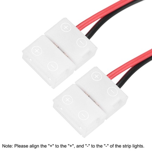 2 Pin 8mm Solderless Strip to Strip Jumper Cable for 3528 2835 LED Lights 10Pcs - Picture 3 of 5