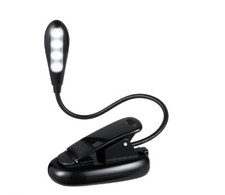 Clip-On LED Reading Light Battery Flexible Lamp for Book, Laptop, eReader