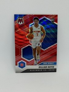 2020-21 Panini Mosaic Killian Hayes 270 Rookie RED WAVE PRIZM