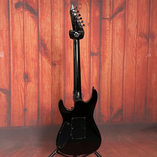 Guitarra Eléctrica Negra ST MH-1000 Incrustación Diapasón Pastilla HH Doble Trémolo Puente - Imagen 6 de 6