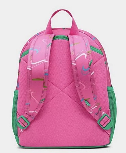 Nike JORDAN Kids Girl Boy Mini Backpack Small 11 L PINK GREEN 13"H x10"Wx5"D NEW - Picture 6 of 7