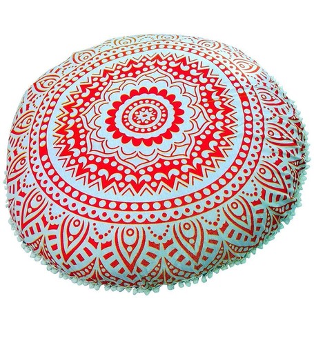 Indian Meditation Floor Pillow Cases Round Mandala Cushion Cover Ottoman Pouf US - Bild 2 von 4