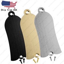Guitar Truss Rod Cover Plate Aluminum Brushed 2-Hole Bell -Black/Chrome/Gold