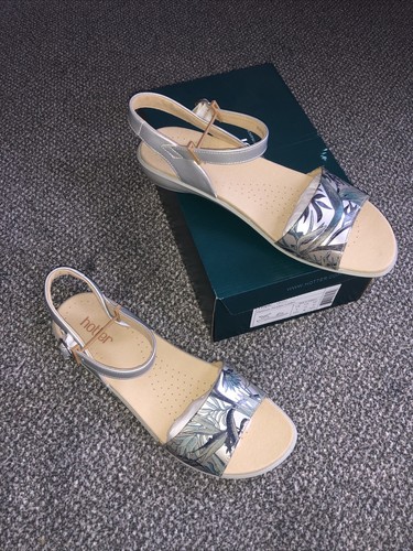 BNIB HOTTER TROPIC SANDALS PLATINU-PARADISE LEATHER SIZE UK 9 STD