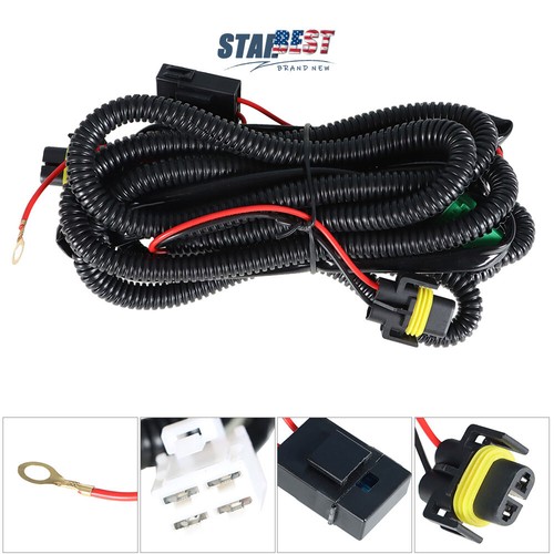 Juego de faros antiniebla para Nissan Rogue S SL SV 2017-2020 con cables de bisel de interruptor - Imagen 8 de 10