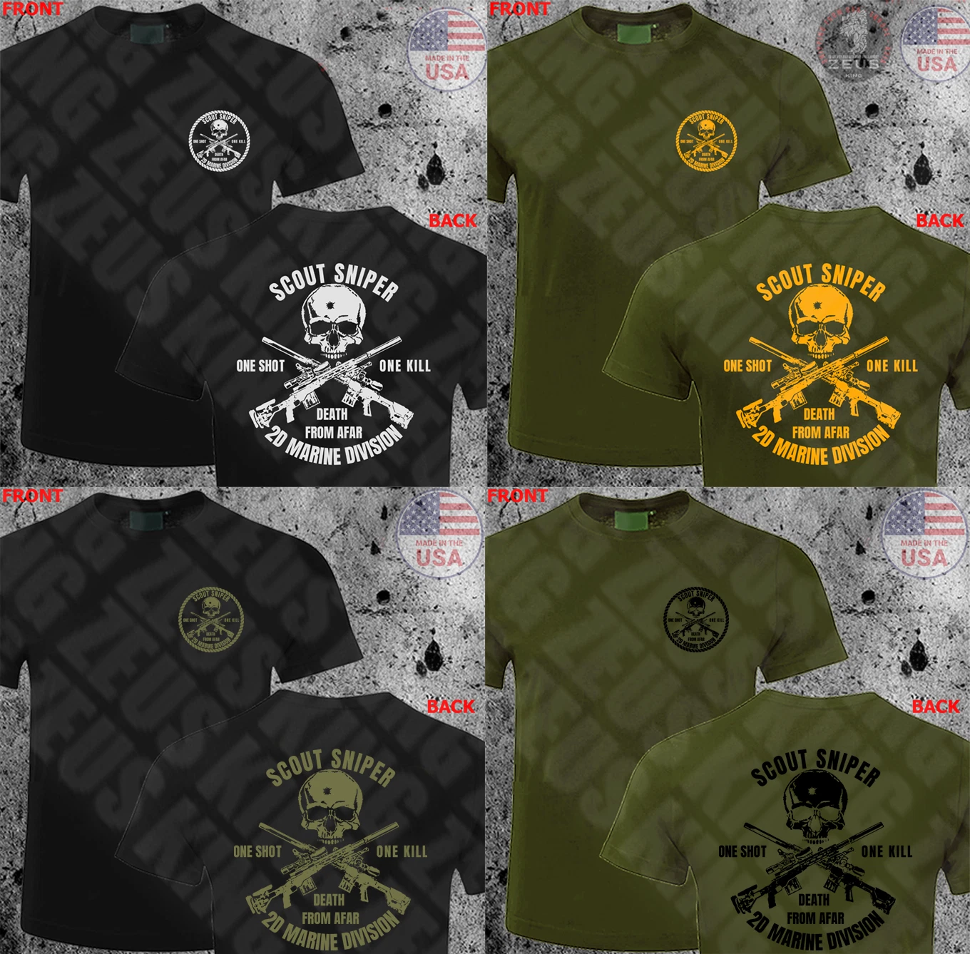 USMC United States Marine Corps Scout Sniper Camp 2d marine Division Tshirt
Opens in a new window or