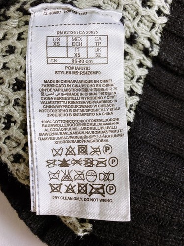 Guess Womens Hoodie Size XS Gray & Black Full Zip Pockets Long Sleeve 100%Cotton - Picture 6 of 8