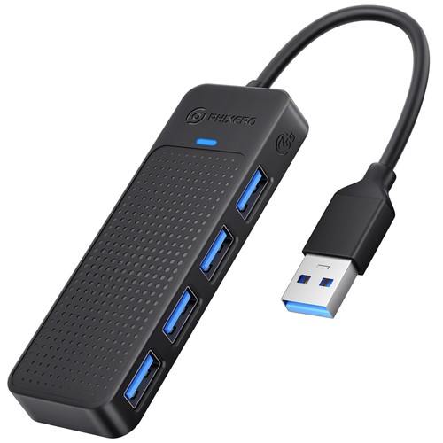 PHIXERO USB HUB 3.0 4-Port Splitter USB USB A HUB Adapter Expansion 0.5/3.3ft - Picture 8 of 12