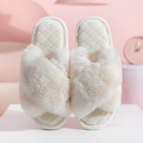Wedding Slippers Women Plush Slippers Bridesmaid Slippers Bride Slippers - Picture 11 of 12