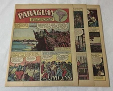 1944 five page cartoon story ~ HISTORY OF PARAGUAY
