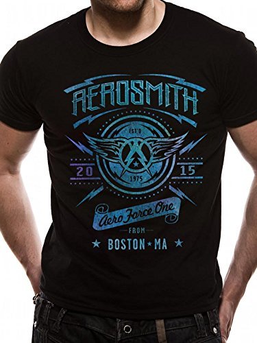 Aerosmith Men's Aeroforce One TShirt, Black, Large Aerosmith Men's Aeroforce One TShirt, Black, Large