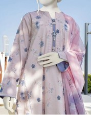 Pakistani/Indian 2Pc Lawn Dress With Chiffon Dupatta