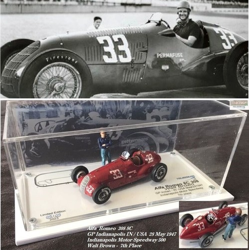 MINIATURE VOLAREBRASIL 1/43 ALFA ROMEO 308 8C CHICO LANDI GP GÁVEA BRASIL 1947 - Picture 10 of 12