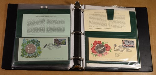Cook Islands - First Day Covers with Silver Coins - 5 Envelopes