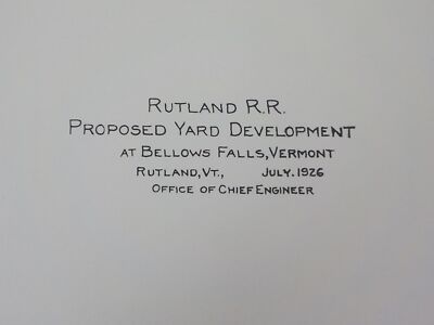 Karte Rutland RR vorgeschlagene Hofentwicklung Blasebalgfälle VT 1926 NACHDRUCK gefaltet