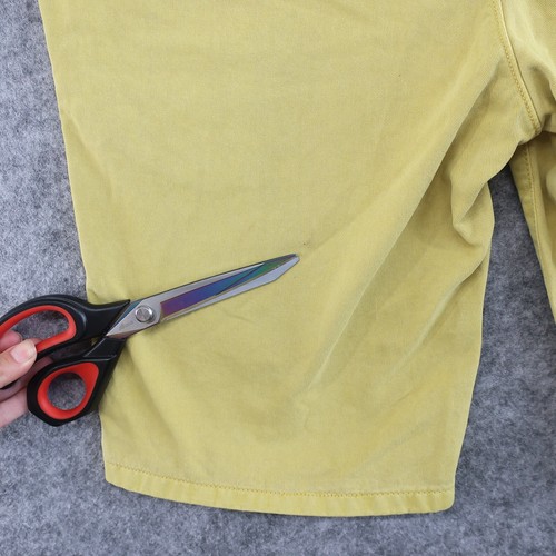 Levis Chino Shorts Mens 34 Yellow Denim Workwear Casual Outdoor Dyed Aged Cotton - Picture 10 of 16