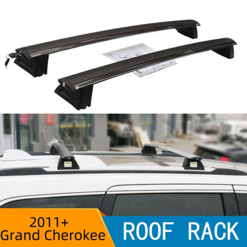 Roof Rack Cross Bars Luggage Carrier For 2011-2020 Jeep Grand Cherokee Side Rail - Picture 1 of 12