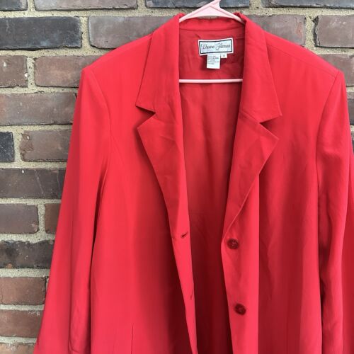 Diane Gilman | Silk Duster long Jacket -Slits -53 chest / 37” long / 25.5” long - Picture 2 of 6