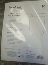 Dynatomy Single-Use Face Shield, Pack of 10, Made in the USA