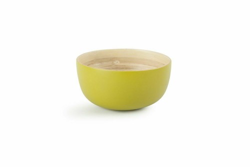Core Bamboo 6-Inch Matte Finish Bamboo Bowl, Lime Green - Picture 2 of 4