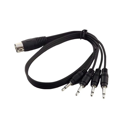 50cm MIDI DIN 5 Pin Male Plug to 4x 3.5mm 1/8" Jack Mono AUX Audio Adapter Cable - Picture 5 of 5
