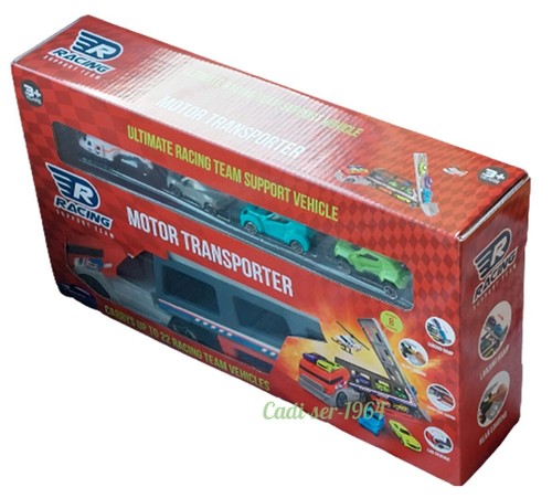 Racing Team Transporter Toy Vehicle Holds Up to 22 Cars Includes 4 Vehicles NEW - Picture 18 of 24