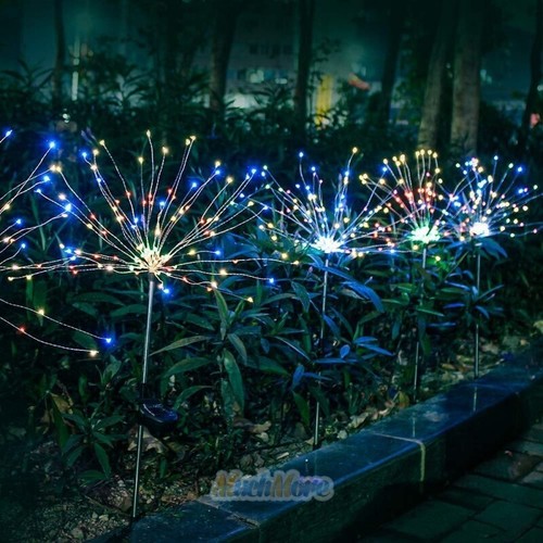 2PC 150LED Solar Fireworks Lights Outdoor Waterproof Path Lawn Garden Decor Lamp - Picture 24 of 36
