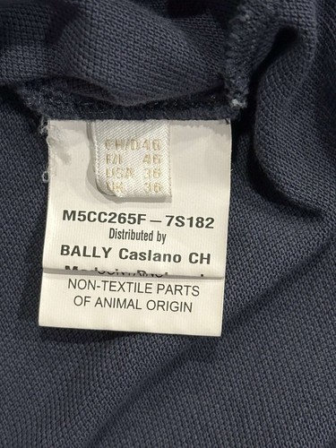 CAMISETA POLO BALLY AZUL ALGODÓN PIQUET TELA CUELLO BOTÓN ROJO LOGOTIPO B - Imagen 5 de 5