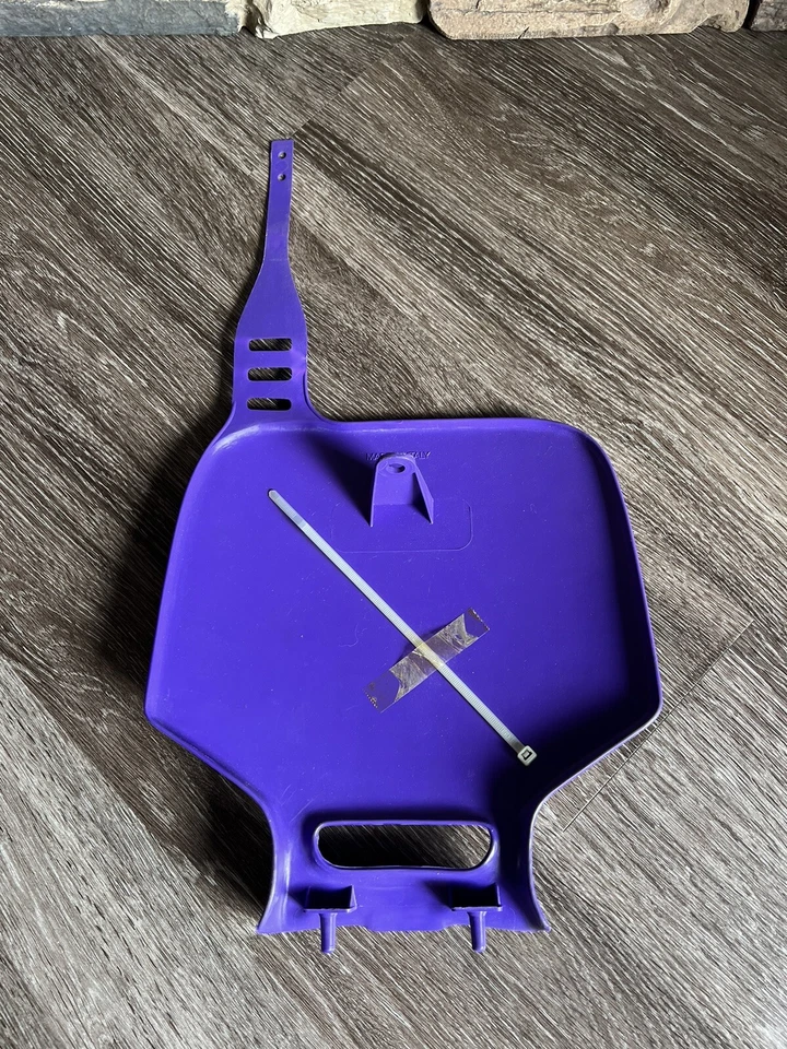 Minibike Yamaha YZ80 1993-2001 matrícula delantera por UFO 12-558-26 ¡Rara púrpura! Foto 2 de 4