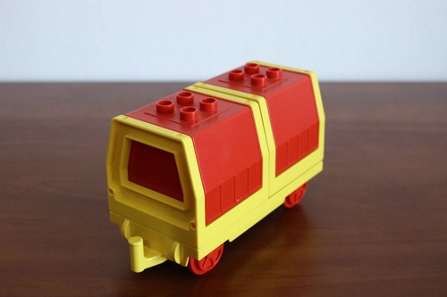 Lego Duplo Train Cargo Big Car Red Wood Waggon - vintage - Picture 3 of 3