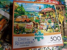 Buffalo Days To Remember Country Road 500 Piece Puzzle 100% Complete