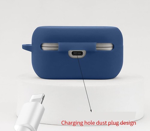 Shockproof Silicone Case Earbuds Pouch Cover W/ Clip Hook for Technics EAH-AZ80 - Picture 4 of 21