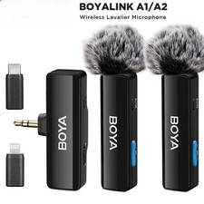 Wireless Lavalier Microphone for iPhone Android Computer DSLR Cameras Streaming