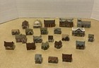 Lot of 23 Vintage Wade Whimsey on Why Miniatures Market House Church Theater+