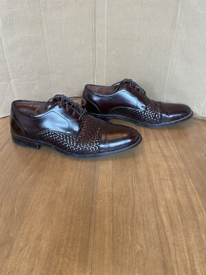 Studio Belvedere Enrico Woven Brown Leather Cap Toe Oxfords  display picture 2