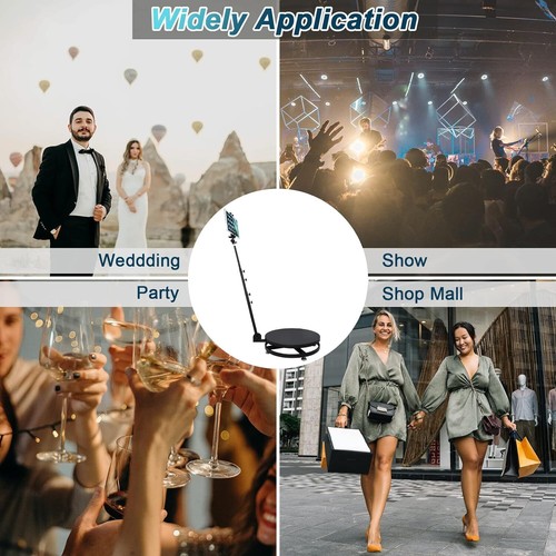 360 Photo Booth Machine 27.6in Manual Control Aluminum Case Spin Selfie Platform - Picture 7 of 7