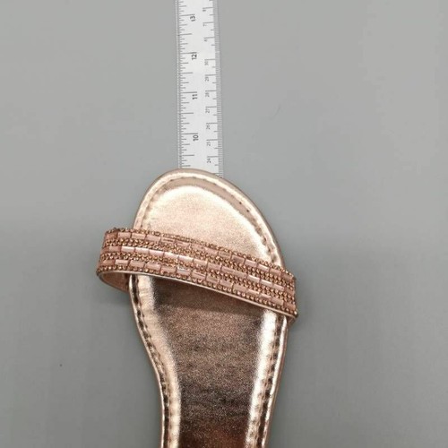 Bamboo Womens Splendid Ankle Strap Sandals Metallic Rhinestone Buckle 5.5 New - Picture 5 of 9
